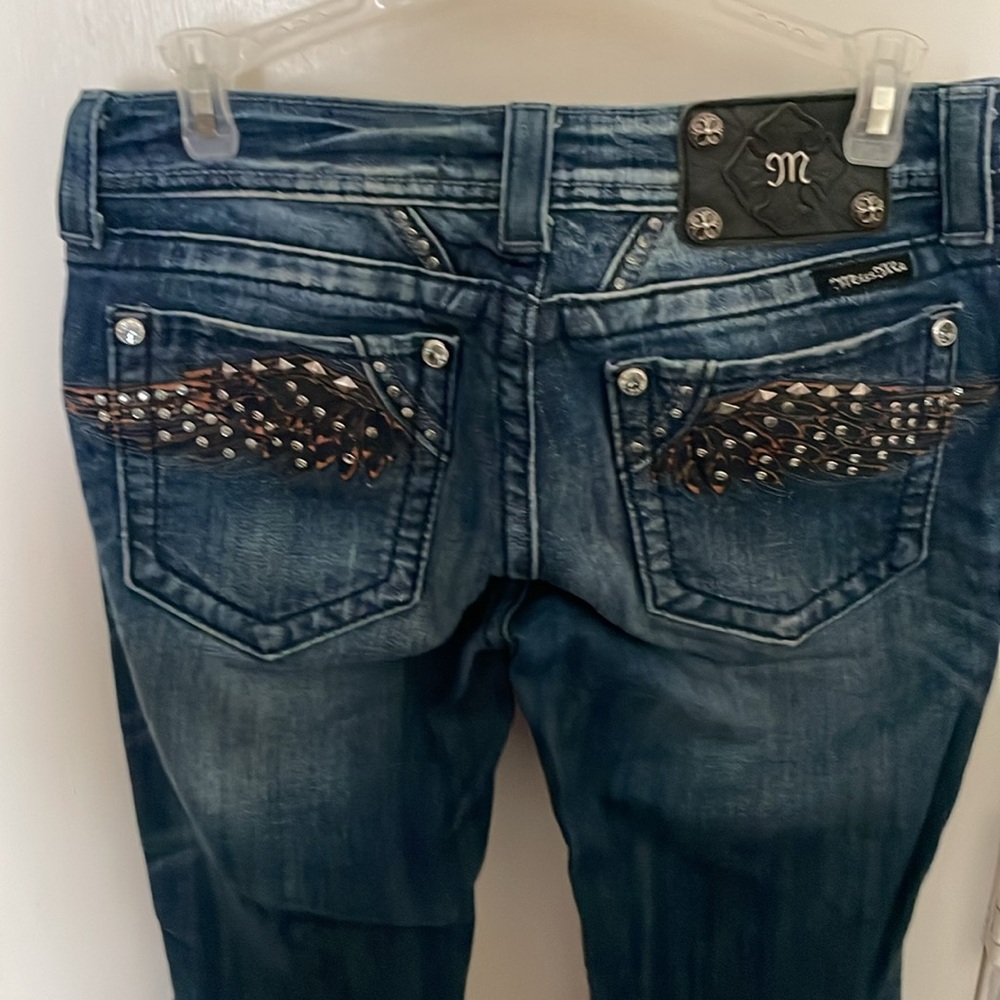 Miss Me JP5331B4 Straight Leg Jeans Wings 27 - Picture 2 of 7